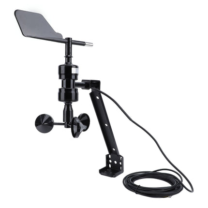 Wind Speed Direction Sensor 3 Wind Cups S Type IP64 Waterproof Integrated Anemometer for Environment 9V‑30V