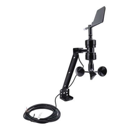 Wind Speed Direction Sensor 3 Wind Cups S Type IP64 Waterproof Integrated Anemometer for Environment 9V‑30V