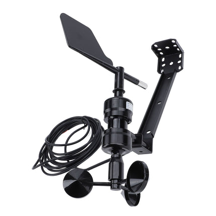 Wind Speed Direction Sensor 3 Wind Cups S Type IP64 Waterproof Integrated Anemometer for Environment 9V‑30V