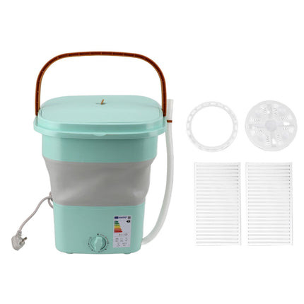 16L Portable Washing Machine with Soft Spin Function Drain Pipe 65W Fully Automatic Portable Washer for Underwear Baby Clothes
