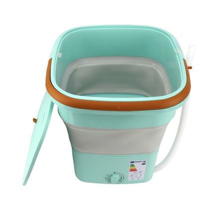 16L Portable Washing Machine with Soft Spin Function Drain Pipe 65W Fully Automatic Portable Washer for Underwear Baby Clothes