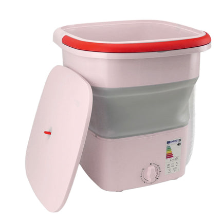 16L Portable Washing Machine with Soft Spin Function Drain Pipe 65W Fully Automatic Portable Washer for Underwear Baby Clothes