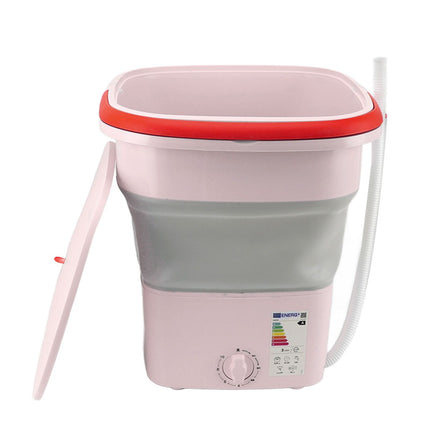 16L Portable Washing Machine with Soft Spin Function Drain Pipe 65W Fully Automatic Portable Washer for Underwear Baby Clothes
