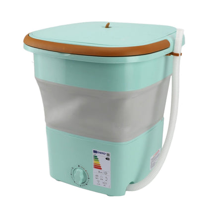 16L Portable Washing Machine with Soft Spin Function Drain Pipe 65W Fully Automatic Portable Washer for Underwear Baby Clothes