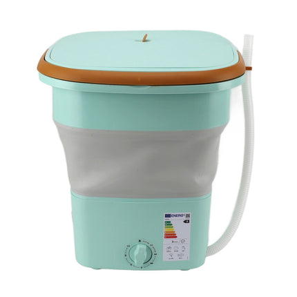 16L Portable Washing Machine with Soft Spin Function Drain Pipe 65W Fully Automatic Portable Washer for Underwear Baby Clothes