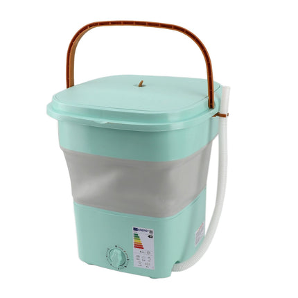 16L Portable Washing Machine with Soft Spin Function Drain Pipe 65W Fully Automatic Portable Washer for Underwear Baby Clothes