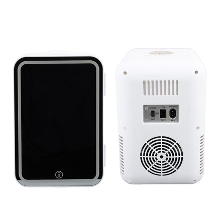 Skincare Fridge 8L Cooler Warmer Mini Refrigerators with Dimmable LED Mirror for Bedroom