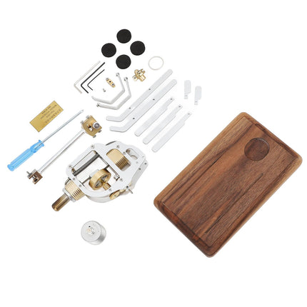 Stirling Engine Helicopter Model Kit Metal Air Energy External Combustion Educational Physics Science Experiment Toy for DIY Assembly Birthday Gift