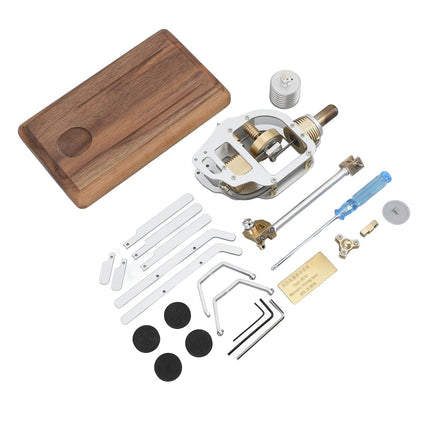 Stirling Engine Helicopter Model Kit Metal Air Energy External Combustion Educational Physics Science Experiment Toy for DIY Assembly Birthday Gift