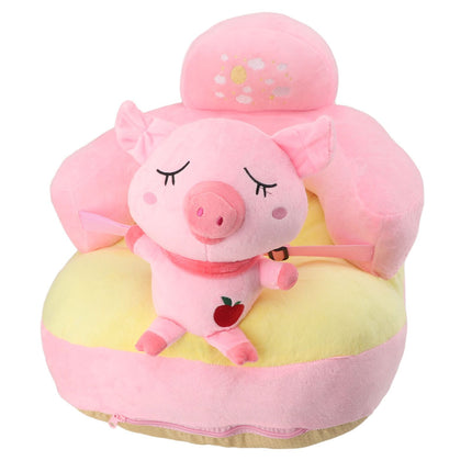Baby Support Sofa Chair Non Slip Anti Tipping Adjustable Angle Plush Infant Learning Seat Sofa Pink Pig