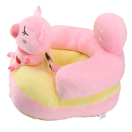 Baby Support Sofa Chair Non Slip Anti Tipping Adjustable Angle Plush Infant Learning Seat Sofa Pink Pig