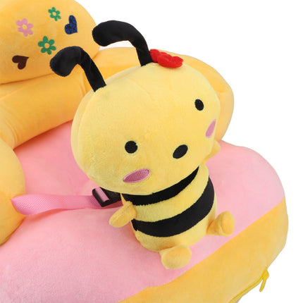 Baby Support Sofa Chair Anti Side Turn Anti Falling Luminous Soft Plush Baby Sofa Learn Sitting Chair for Indoor Bee