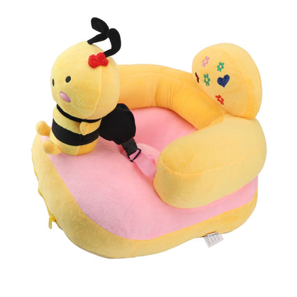 Baby Support Sofa Chair Anti Side Turn Anti Falling Luminous Soft Plush Baby Sofa Learn Sitting Chair for Indoor Bee