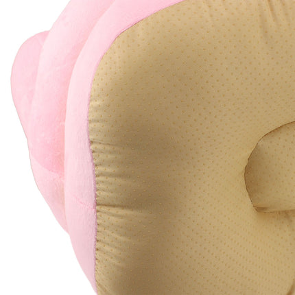 Baby Sitting Sofa Chair Comfortable Anti Rollover Portable Plush Infants Toddler Learning to Sit Chair with Light for Home Pink Pig