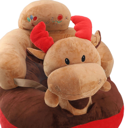 Baby Sitting Sofa Chair Comfortable Anti Rollover Portable Plush Infants Toddler Learning to Sit Chair with Light for Home Elk