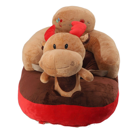 Baby Sitting Sofa Chair Comfortable Anti Rollover Portable Plush Infants Toddler Learning to Sit Chair with Light for Home Elk