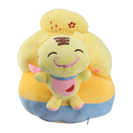 Baby Support Seat Sofa Soft Plush Comfortable Cute Animal Shape Prevent Slip Adjustable Baby Learn Sitting Support Seat Tiger
