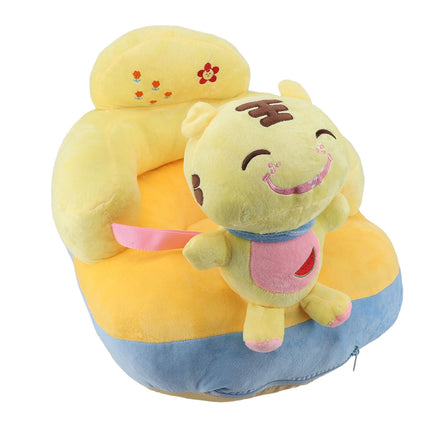 Baby Support Seat Sofa Soft Plush Comfortable Cute Animal Shape Prevent Slip Adjustable Baby Learn Sitting Support Seat Tiger