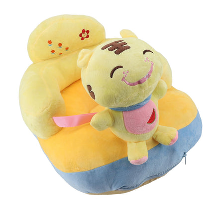 Baby Support Seat Sofa Soft Plush Comfortable Cute Animal Shape Prevent Slip Adjustable Baby Learn Sitting Support Seat Tiger