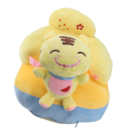 Baby Support Seat Sofa Soft Plush Comfortable Cute Animal Shape Prevent Slip Adjustable Baby Learn Sitting Support Seat Tiger