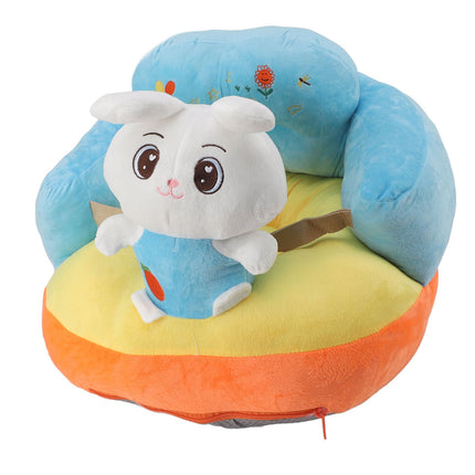 Baby Support Seat Sofa Soft Plush Comfortable Cute Animal Shape Prevent Slip Adjustable Baby Learn Sitting Support Seat Rabbit