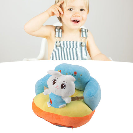 Baby Support Seat Sofa Soft Plush Comfortable Cute Animal Shape Prevent Slip Adjustable Baby Learn Sitting Support Seat Rabbit