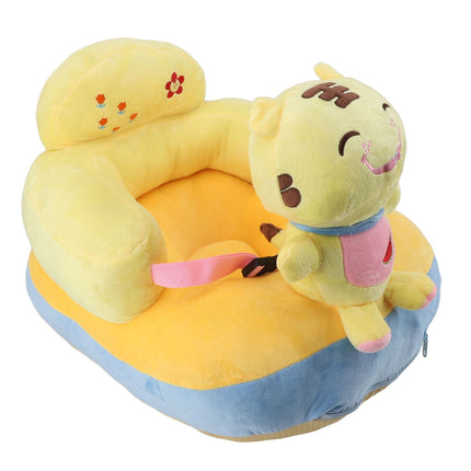 Baby Support Seat Sofa Soft Plush Comfortable Adjustable Angle Bluetooth Function Baby Sitting Support for Indoor Tiger Pattern