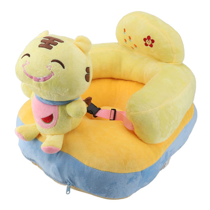 Baby Support Seat Sofa Soft Plush Comfortable Adjustable Angle Bluetooth Function Baby Sitting Support for Indoor Tiger Pattern