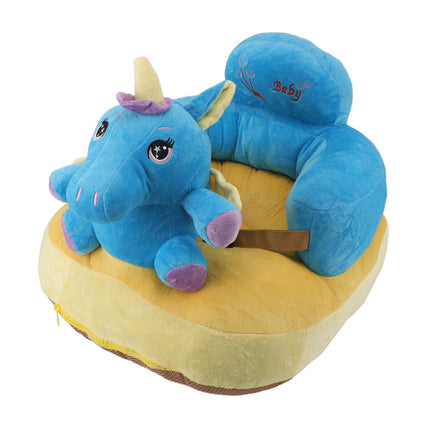 Baby Support Sofa Adjustable Angle Stable Electric Infant Sit Up Chair Floor Seat Plush Lounger for Household Horse