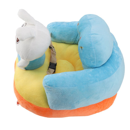 Baby Support Sofa Adjustable Angle Stable Electric Infant Sit Up Chair Floor Seat Plush Lounger for Household Rabbit