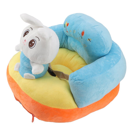 Baby Support Sofa Adjustable Angle Stable Electric Infant Sit Up Chair Floor Seat Plush Lounger for Household Rabbit