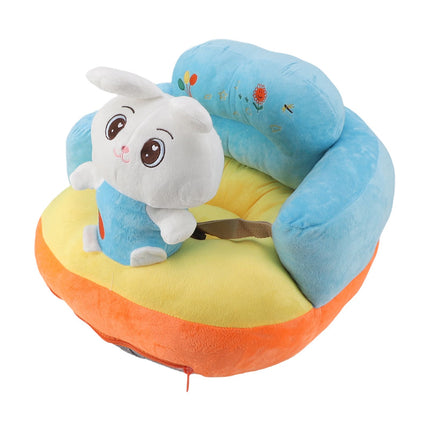 Baby Support Sofa Adjustable Angle Stable Electric Infant Sit Up Chair Floor Seat Plush Lounger for Household Rabbit