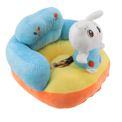 Baby Support Sofa Adjustable Angle Stable Electric Infant Sit Up Chair Floor Seat Plush Lounger for Household Rabbit
