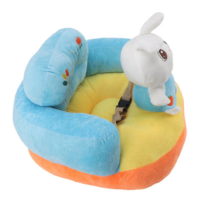 Baby Support Sofa Adjustable Angle Stable Electric Infant Sit Up Chair Floor Seat Plush Lounger for Household Rabbit