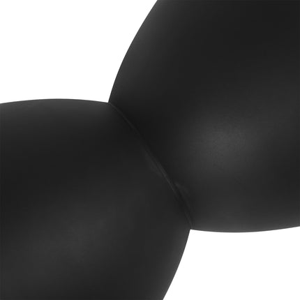 Modern Hourglass Shaped Stool Round End Table Stool for Shoe Changing Home Use 43x30cm Black