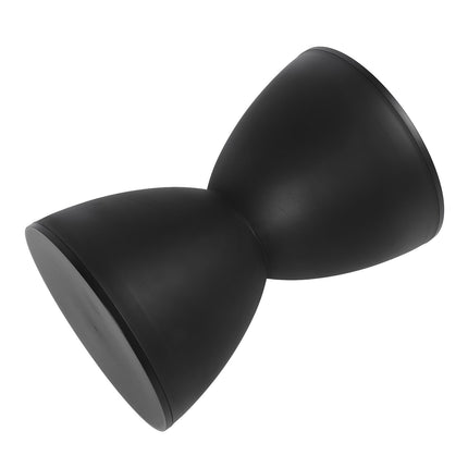Modern Hourglass Shaped Stool Round End Table Stool for Shoe Changing Home Use 43x30cm Black