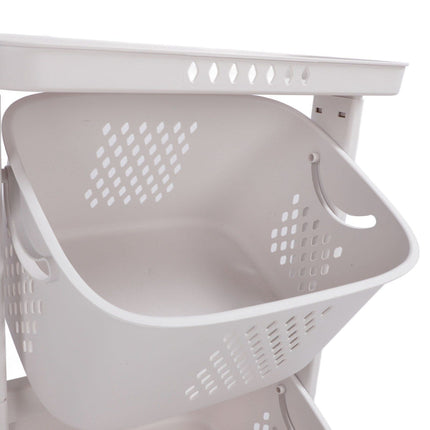 Household Kitchen Shelf Multifunctional Large Size PP Bathroom Simple Storage Shelf for Living Room 3 Layer