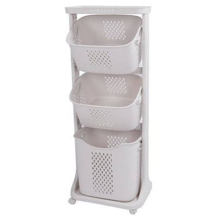 Household Kitchen Shelf Multifunctional Large Size PP Bathroom Simple Storage Shelf for Living Room 3 Layer
