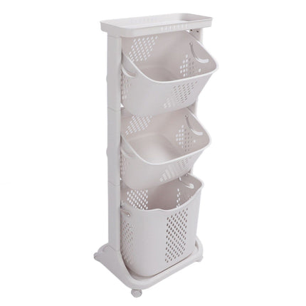 Household Kitchen Shelf Multifunctional Large Size PP Bathroom Simple Storage Shelf for Living Room 3 Layer