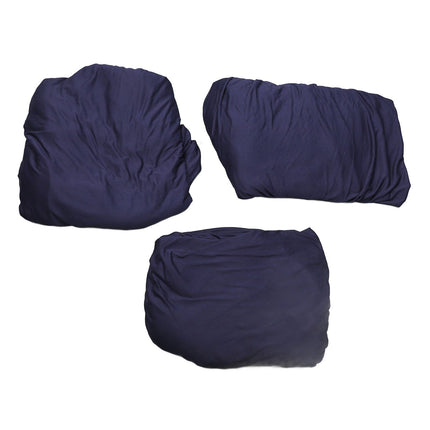 Sofa Cover Prevent Slip Wearable Universal Plain Color Full Wrap Stretch Couch Protector for Home Blue