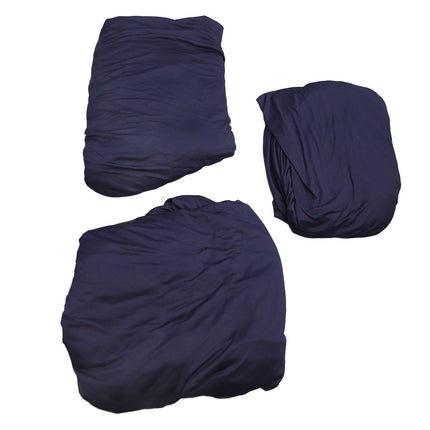 Sofa Cover Prevent Slip Wearable Universal Plain Color Full Wrap Stretch Couch Protector for Home Blue