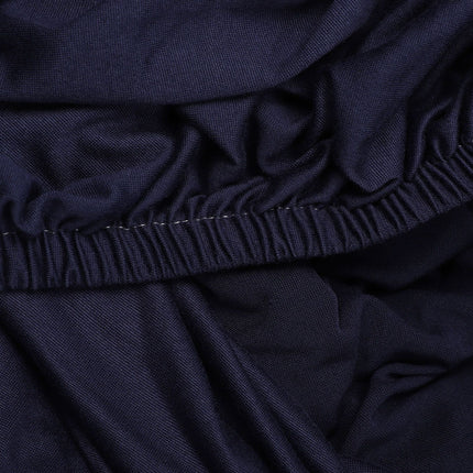 Sofa Cover Prevent Slip Wearable Universal Plain Color Full Wrap Stretch Couch Protector for Home Blue