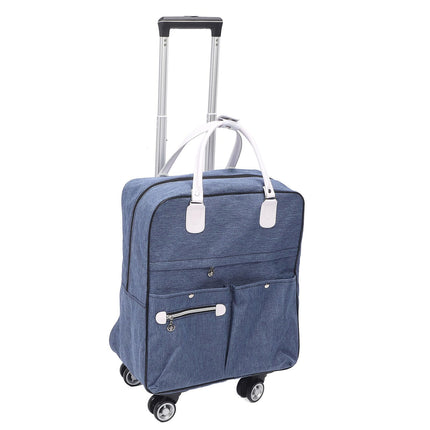 2 in 1 Expandable Carry On Luggage Set Polyester Fabric Weekender Travel Luggage Carry On Suitcase with Wheels for Women Men