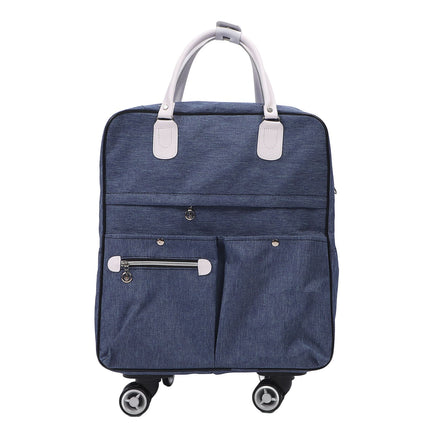 2 in 1 Expandable Carry On Luggage Set Polyester Fabric Weekender Travel Luggage Carry On Suitcase with Wheels for Women Men
