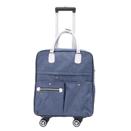 2 in 1 Expandable Carry On Luggage Set Polyester Fabric Weekender Travel Luggage Carry On Suitcase with Wheels for Women Men