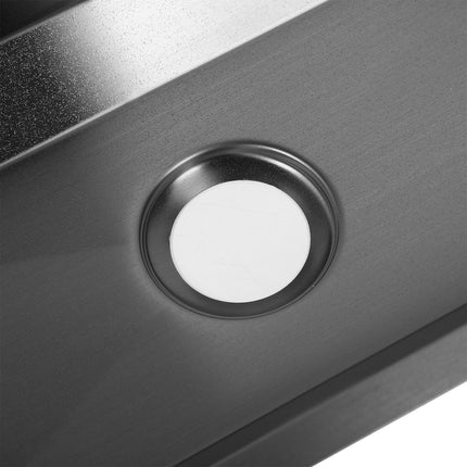 Kitchen Sink with Water Drainage Tray Stainless Steel Small Bar Sink Workstation Basin for Countertop Apartment Black
