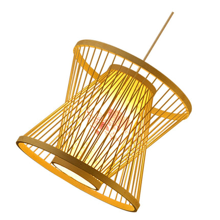 Hanging Lantern Lamp Pendant Light Fixture Bamboo Woven Chinese Japanese E27 Spotlight Decorative Lamp 111‑240V for Restaurant