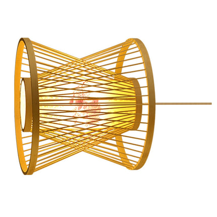 Hanging Lantern Lamp Pendant Light Fixture Bamboo Woven Chinese Japanese E27 Spotlight Decorative Lamp 111‑240V for Restaurant