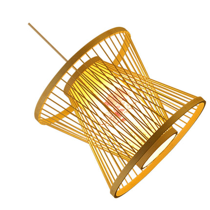 Hanging Lantern Lamp Pendant Light Fixture Bamboo Woven Chinese Japanese E27 Spotlight Decorative Lamp 111‑240V for Restaurant
