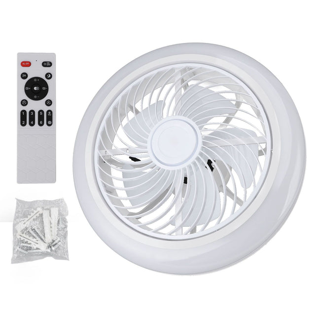 Ceiling Fan Light 6 Wind Speeds 3000K to 6000K Stepless Dimmable Quiet Modern Ceiling Fan with Light and Remote for Bedroom 85 to 265V